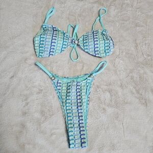 Colorful Crochet Bikini Set